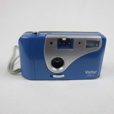 Vivitar T301 35mm point-and-shoot Built In Flash Blue- Rare Color