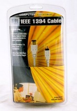 8ft IEEE 1394 Cable 6-pin to 4-pin Sony i-Link Apple Firewire computer cord
