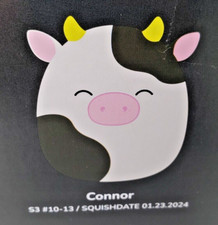 Squishmallow CONNOR the Cow Clip On 3.5" FROM Select Series Box Set NWT