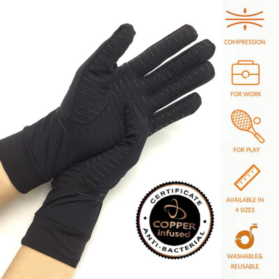 PAIR of Cold Hand Hot Gloves Full Length Copper for Arthritis For All  Lifestyles