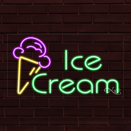 BRANDNEU "EIS" mit LOGO 33x18x1 ZOLL LED FLEX FENSTER/WAND INNEN SCHILD 30410 - Bild 1 von 1