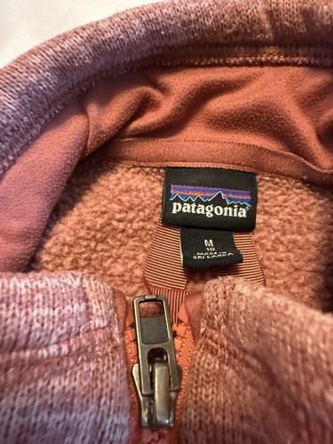 Patagonia Girl's Better Sweater Fleece Jacket Youth Sz Medium (10) Salmon Red - Picture 14 of 15