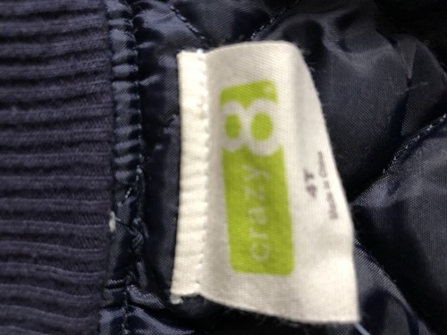 CRAZY 8 BOY'S PUFFER JACKET SZ 4T - NAVY BLUE & FULLY QUILTED LINED - Picture 3 of 4