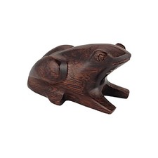 Vintage Hand Carved Ironwood Frog Small Sculp...