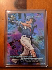 2018 Bowman Platinum Jeren Kendall Prismatic Prodigies Purple /250 dodgers LA