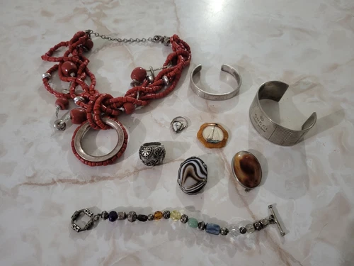 Vintage & Modern Costume Jewelry Fashion Unknown Metals Lot Bundle