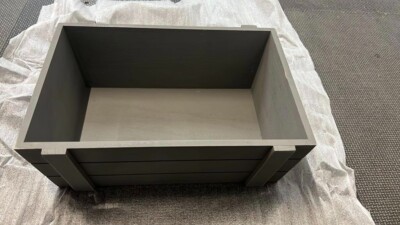 Heim Aufbewahrung grau Holzkisten Regal Display Geschenkkörbe Medium KOSTENLOSER VERSAND