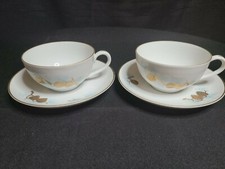 Fukagawa Arita handpainted Tea Cup with Saucer, Pinecone pattern 904 Japan