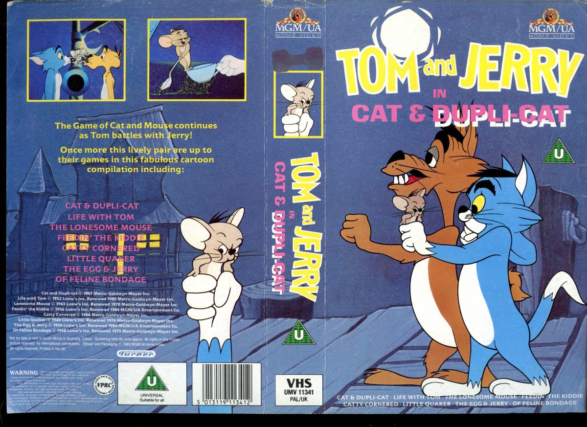 Tom Jerry In Cat Dupli-Cat Cartoon Used Video Sleeve/Cover #17021