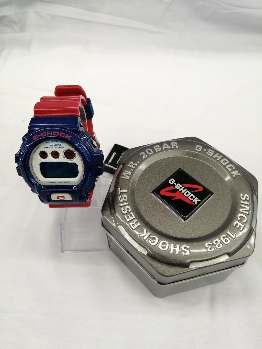 Casio G-Shock DW-6900AC Navy Red White Dial Digital Men's