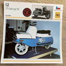 Cz 175 Cezeta Type 502 1962 Motorcycle Card Collection Atlas Czechoslovakia