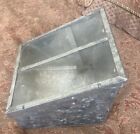 Vintage small tin slanted decorative Display case Showcase 7.5 X 7.5”