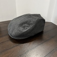 Vintage McGregor Gray Wool Newsboy Hat Flat Cap USA Made Union Label Medium M