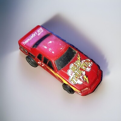 Vtg HTF 1984 Tonka TNT Racer ''Red Thunder'' Rod Lightning Red Plastic Toy Car