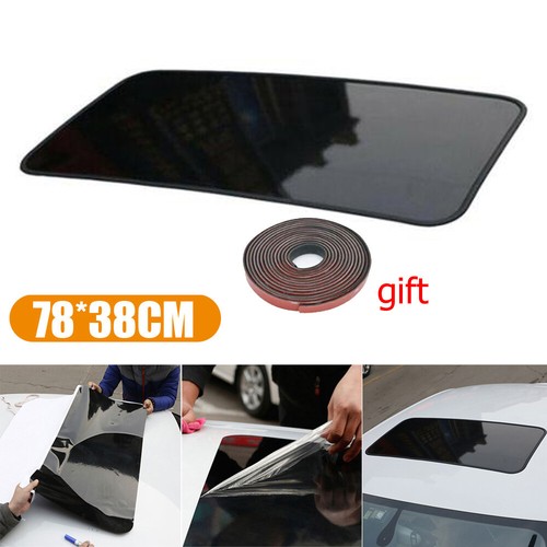 Universal Car Sticker Simulation Fake Sunroof Black Vinyl Film 78X38CM DIY Parts eBay