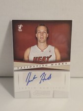 2013-14 Panini Timeless Treasures Validating Marks Auto #43 Justin Hamilton Heat