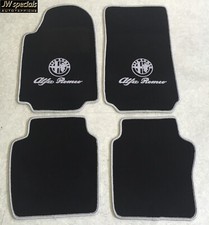 Autoteppich Fußmatten geeignet für Alfa 75 schwarz silber 1985-1992 L+S Absatz
