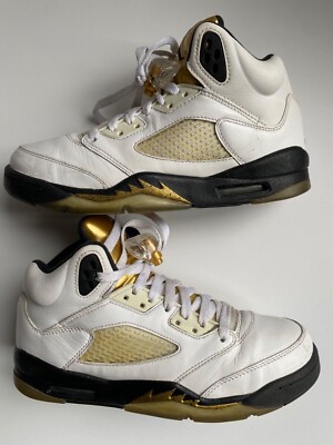 Nike Air Jordan Retro GS Olympic Color Black/White/Golden Size Youth 