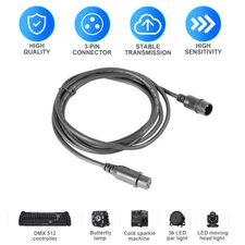 1-24PCS 10ft/3m DMX Cable 3-Pin Signal XLR Connection Stage Par Light Cable Wire