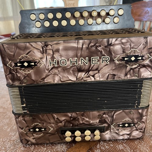 Hohner Vienna 2Row 8Bass 21Key G/C Vintage Red Diatonic Accordion eBay