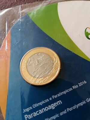 Olympia 2016 Rio 1 Real Münze Coin Brasilien Sondermünze Synchronschwimmen