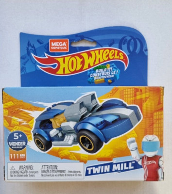 Hot Wheels Mega Construx Bauset Twin Mill blau Auto