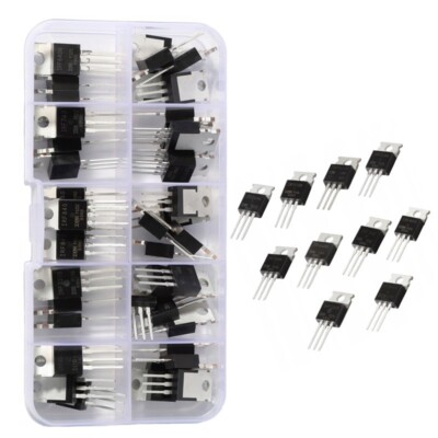 50pcs IRF Series High Current Positive Voltage Regulator Transistor Kit