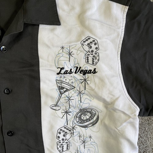 MGM MIrage Men's Size XL Las Vegas Raron Blend Button Dice Camp Shirt Martini - Picture 2 of 10