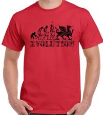 Wales Rugby T-Shirt Mens Funny Welsh Evolution Football Top Saint David's Day