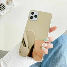 Nice Mirror TPU Hard PC Back Case For iPhone 14 Pro 13 12 11 Screen Protector