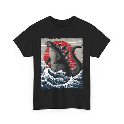 Catzilla Graphic Tee   Cool Cat Godzilla Mashup T-Shirt for Cat Lovers