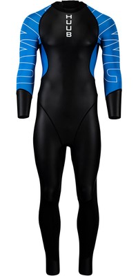 Huub Mens 2024 Open Water Collective Back Zip Swim Wetsuit - Black / Blue