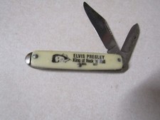 VINTAGE FOLDING POCKET KNIFE ELVIS PRESLEY KING OF ROCK N ROLL USA MADE #9