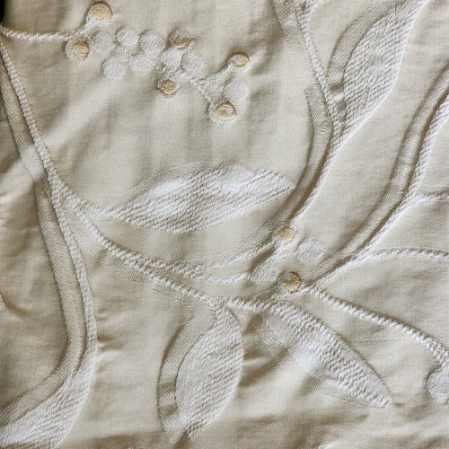 Croscill EMBROIDERED Sage Green Box Pleat QUEEN Size Dust Ruffle BED SKIRT MINT - Picture 4 of 11