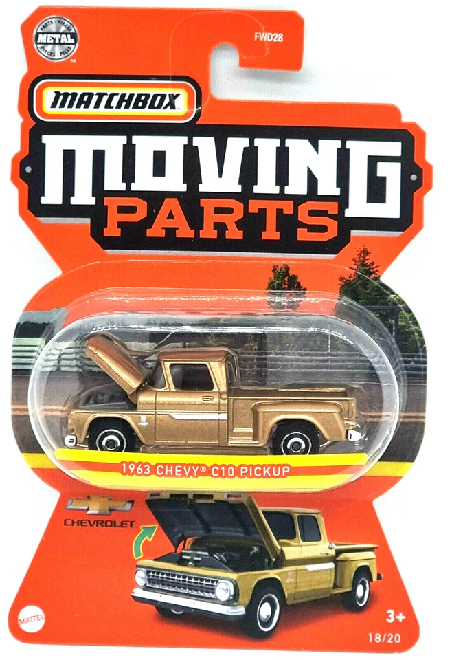 Mattel Matchbox Moving Parts Serie Auto / Car GWB57 1963 Chevy C10 Pickup 18/20