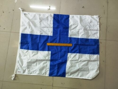 X - VINTAGE Nautical Sailboat Boating Flag - Signal Flag FROM SHIP SALVAGE (116) - Afbeelding 1 van 2