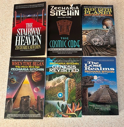 Zecharia SITCHIN -- Lot of 6 Vintage Paperbacks (Ancient Alien Theory)