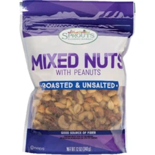 Sprouts Roasted Unsalted Mix Nuts With Peanuts