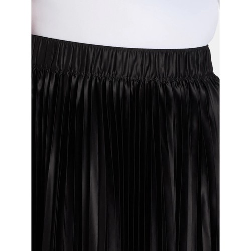 TERRA & SKY - PLUS SIZE: 4X (28W-30W) - Pull On Pleated Midi Satin Skirt - NEW! - Picture 4 of 5