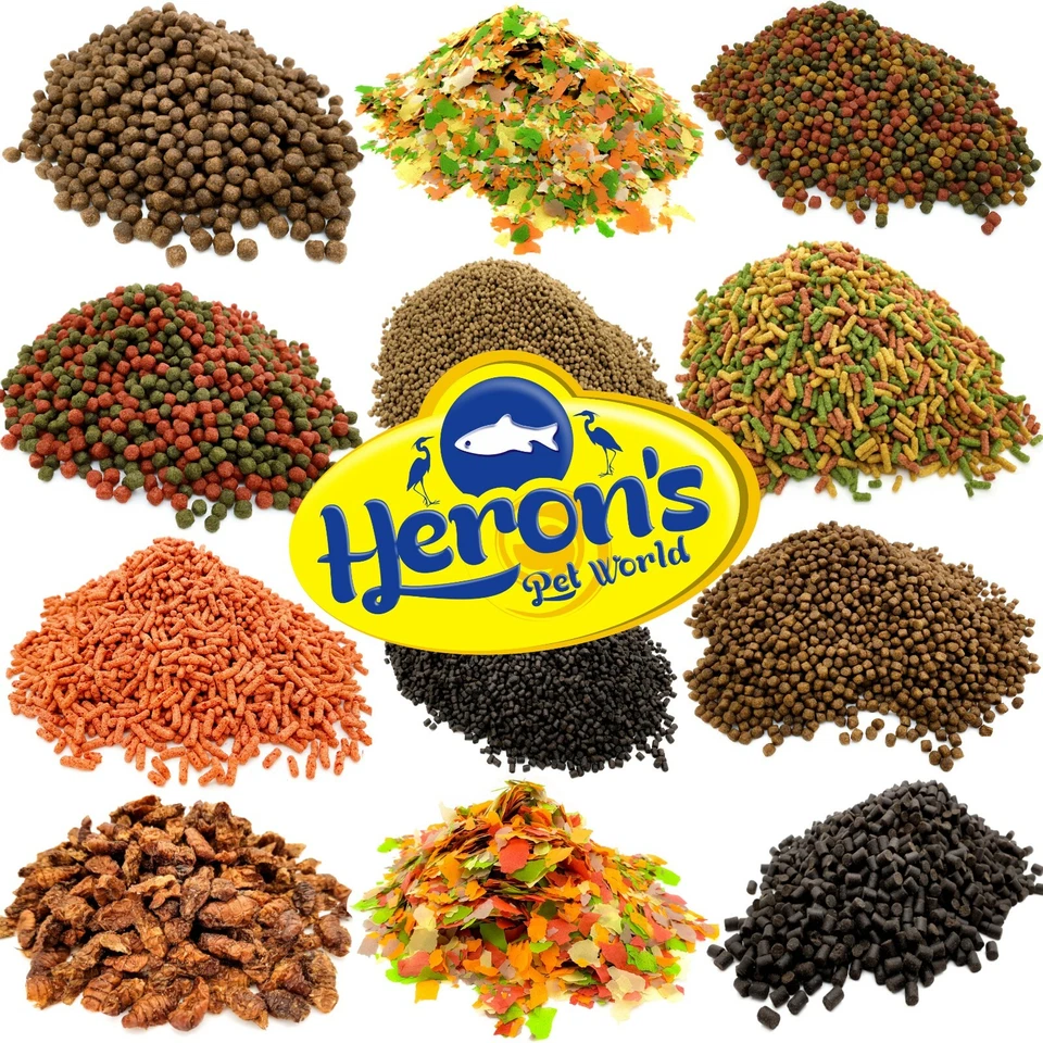 HERONS Pond Food KOI CARP STURGEON Pellets Flakes Sticks Treats PREMIUM FEED