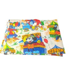 Vintage "Mickey Mouse at the Fair" 2 Valances 1 Curtain Panel