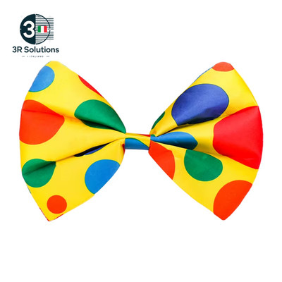 Karneval Zirkus Bunt Polka Dot Clown Print Krawatte und Schmetterling Puntell