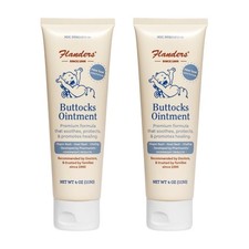 Flanders Buttocks Ointment   Zinc Oxide Diaper 4 Ounce Pack of 2 , Off-White