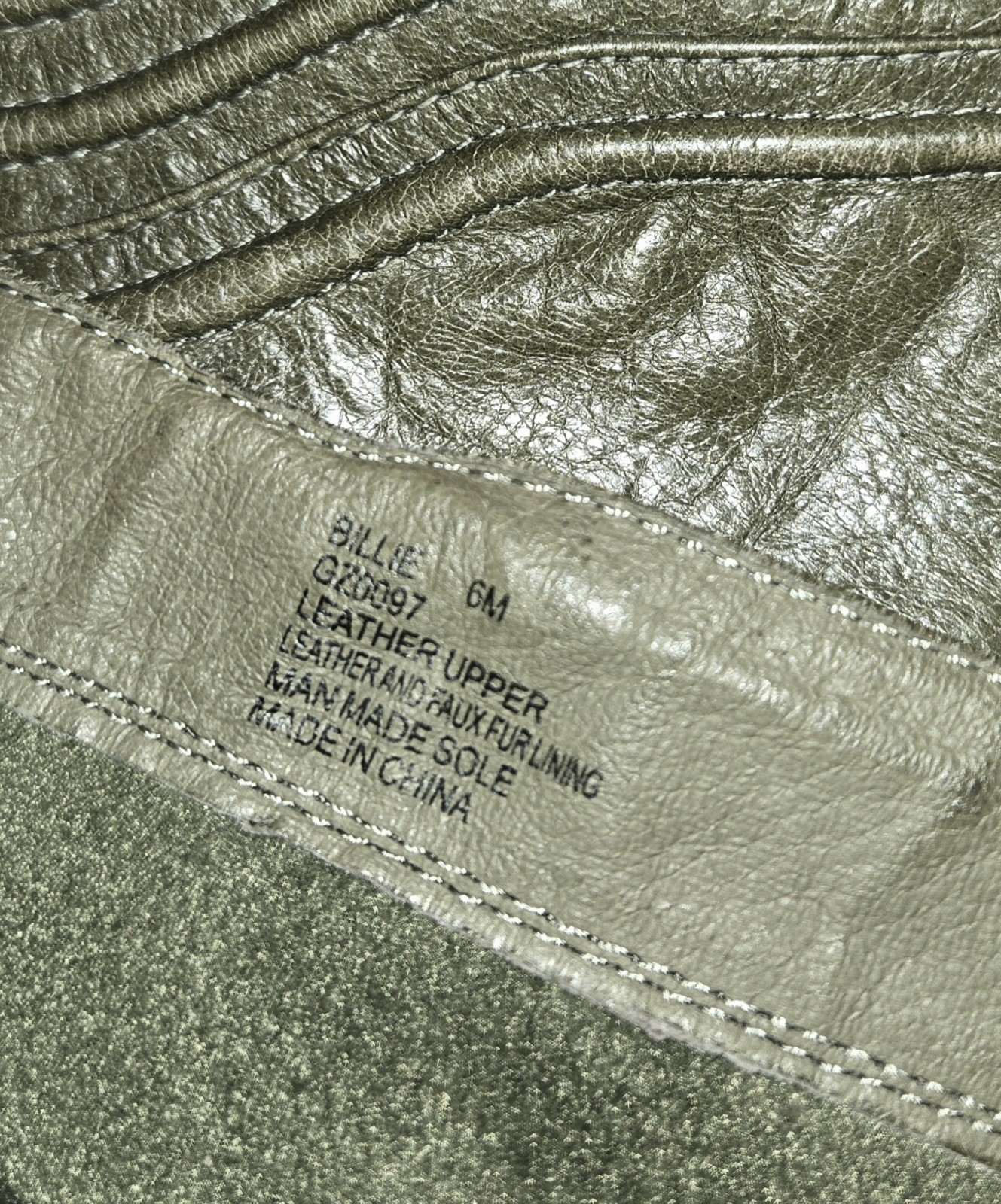 Miz Mooz Billie Olive Green Distressed Leather Knee High Wedge Boots Size 6