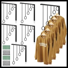 Stylish 6 Piece Space-Saving Wall Mounted Clothing Rack Set for Retail Stores