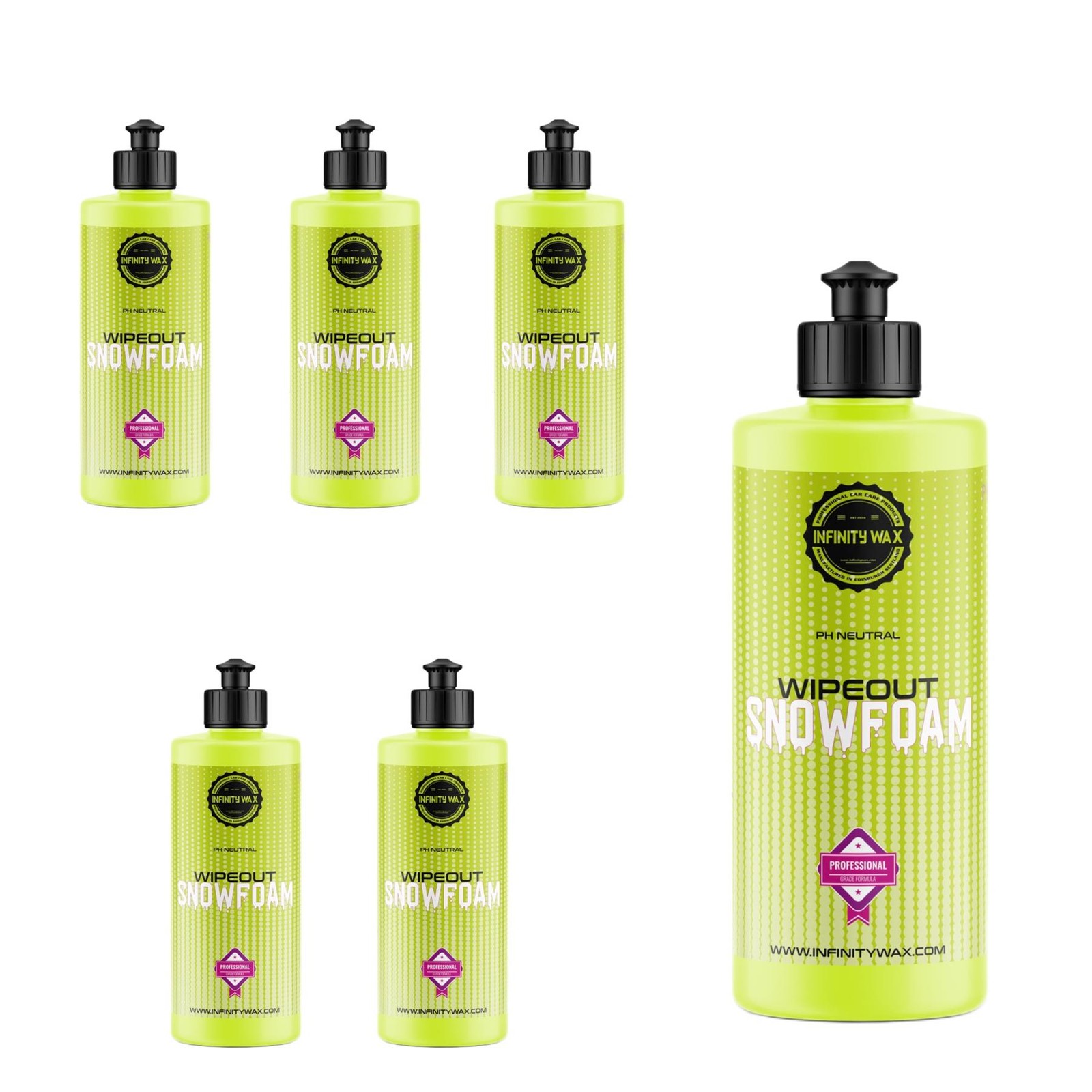  - Infinity Wax Wipeout Snow Foam Ph Neutral Concentrate Pre Wash 500Ml X6 Bottles - Image 4