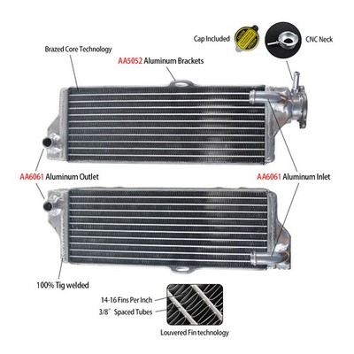 Für Husqvarna 2009-2012 TC250 TE250 XLITE;TE310 Aluminum Radiator Heizkörper