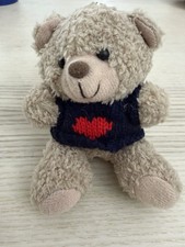 Cute Plushie Bear Keychain Bag Charms Soft Plush Knitting Shirt