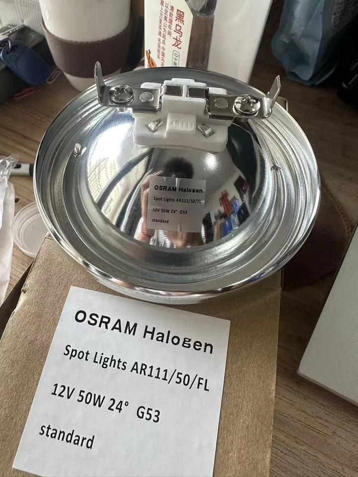 OSRAM HALOSPOT 111 12V50W 24° 41835FL Halogen Lamp Cup Aluminum Reflective Lamp - Image 3 of 4