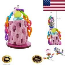 Porous Calcium Chew Toy for Parrots and Small Animals - Promotes Dental Wellness